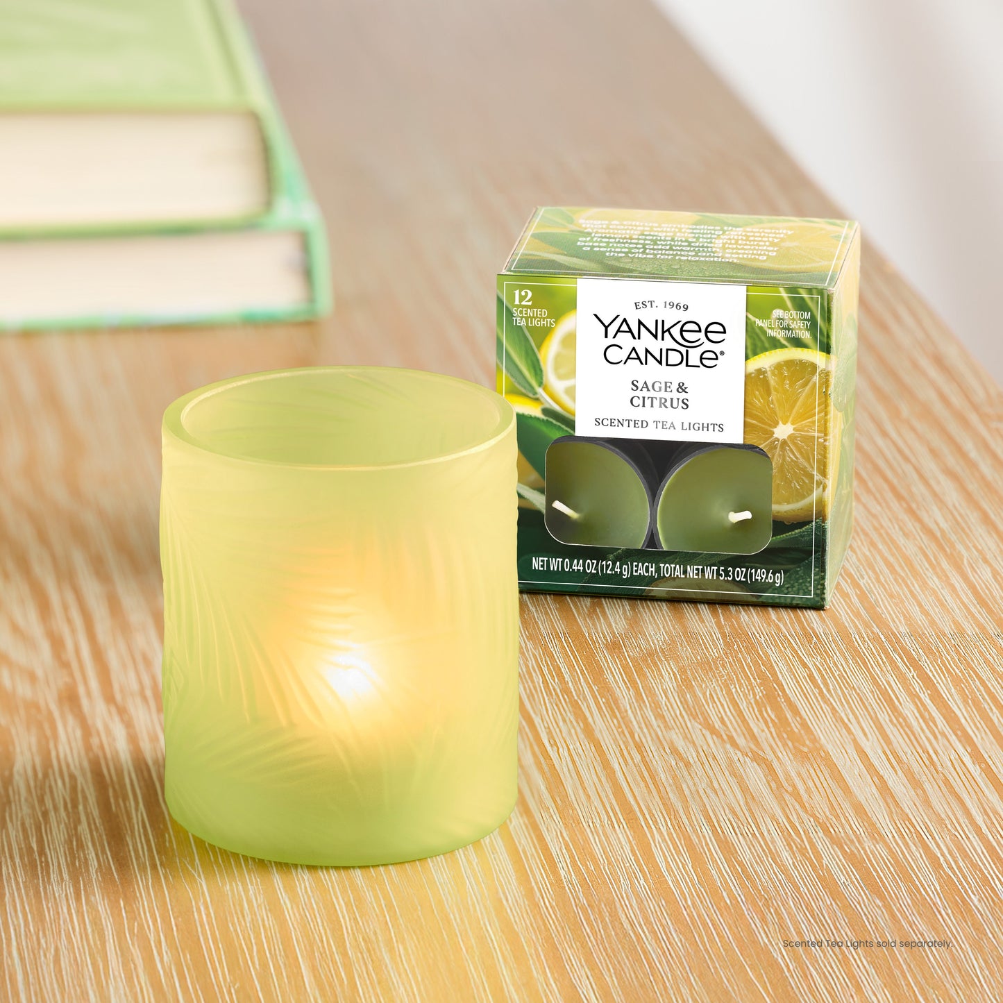 Sage Leaf Tea Light Candle Holder