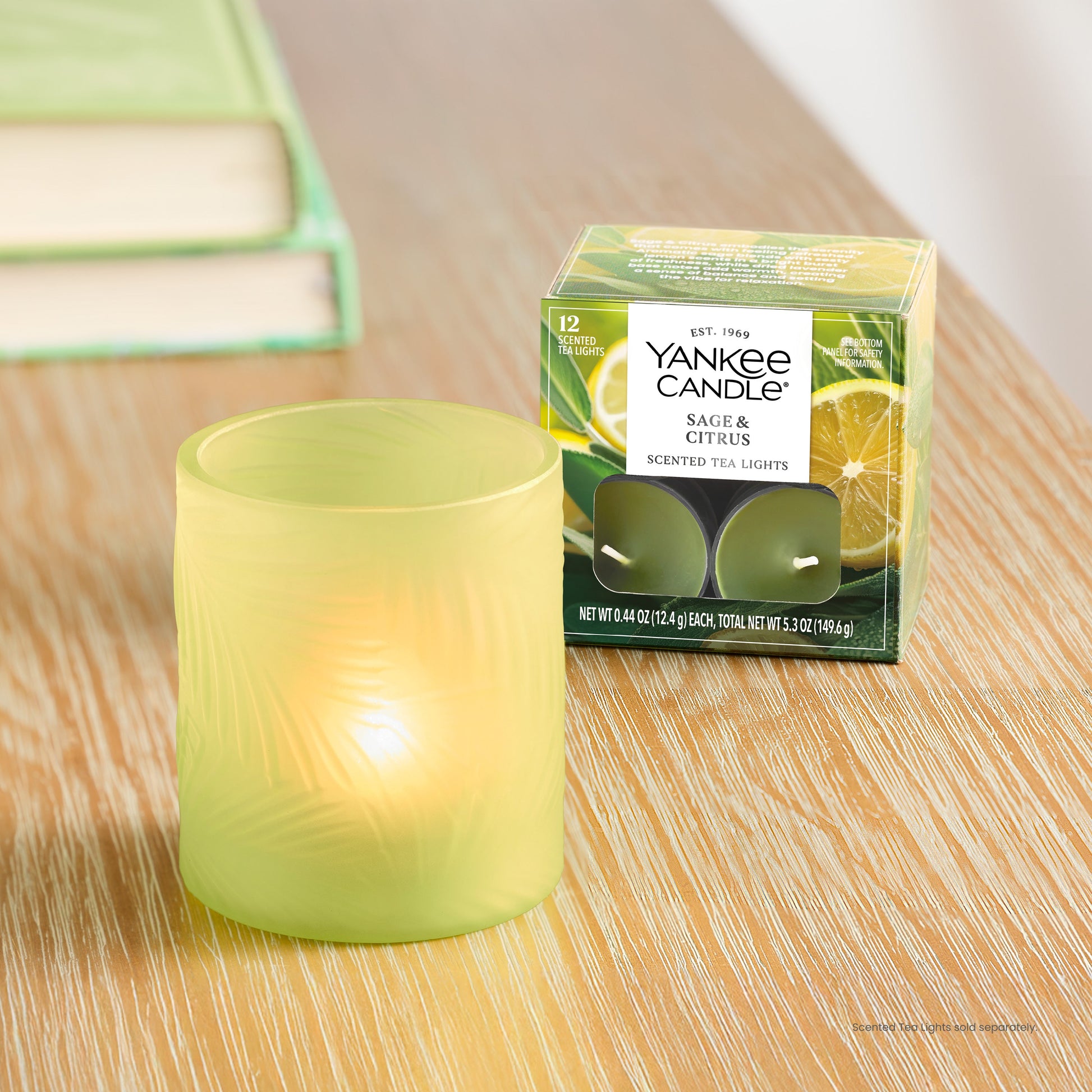 Sage Leaf Tea Light Candle Holder